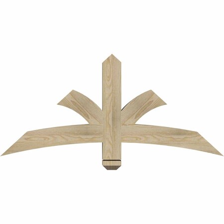Ekena Millwork Davenport Rough Sawn Timber Gable Bracket, Douglas Fir, 48"W x 22"H x 4"D x 4"F, 11/12 Pitch GBW048X22X0404DAV00RDF